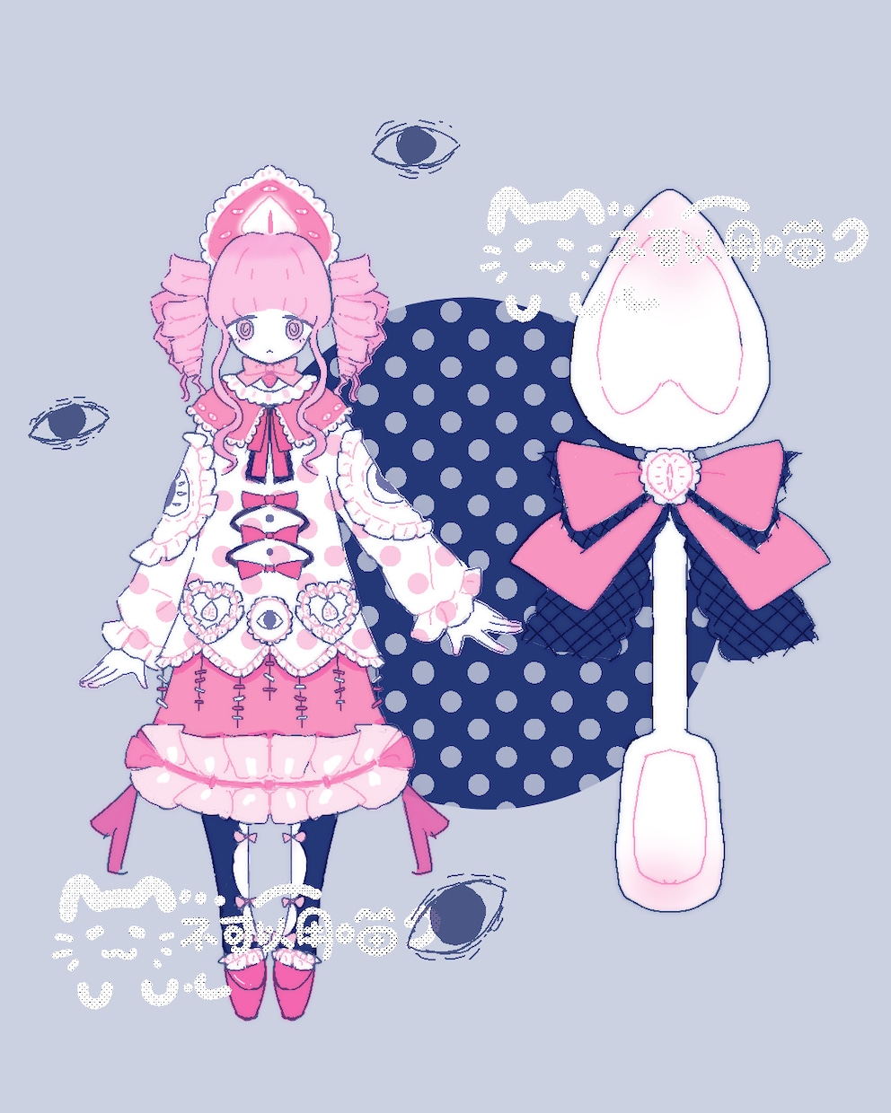 オリジナルキャラクターをデザインします 女の子 ・かわいい ・病みかわ ・夢核 イメージ3