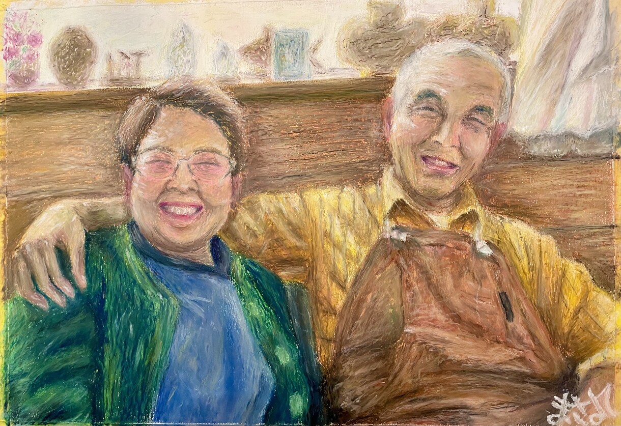 クレヨン画でペットや家族の肖像画を描きますます 油絵のような重厚感。大切なうちの子を暖かく残しませんか？ イメージ8