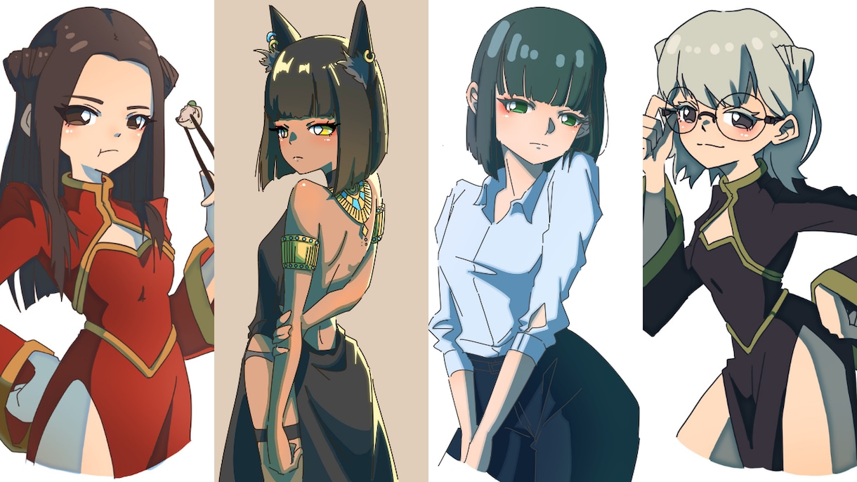 シンプル塗りのオリジナルイラストを制作いたします イメージ共有後、最短24時間後納品！ イメージ1