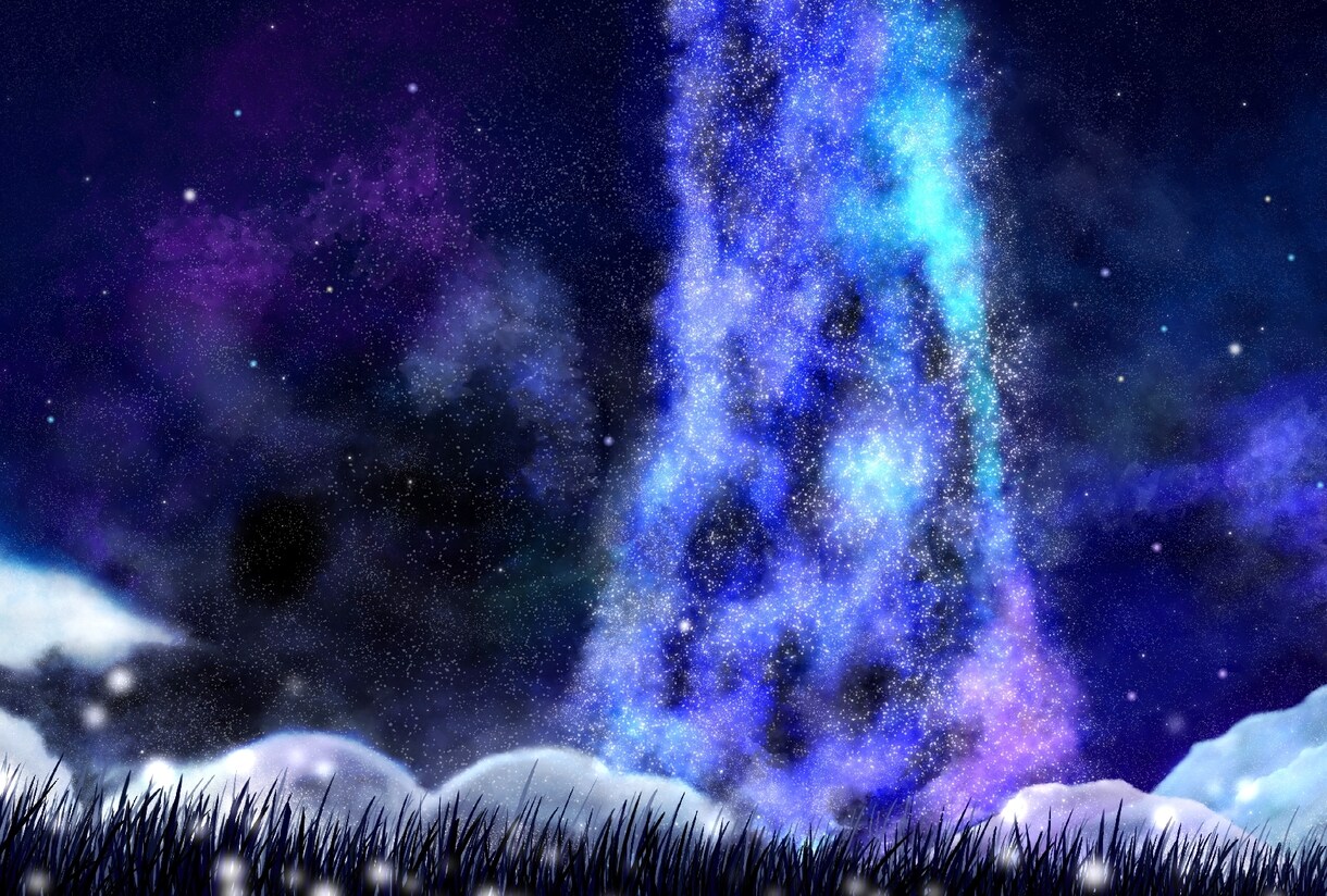 天の川の綺麗なイラストを描きます キラキラとした彩度高めの星空です イメージ1