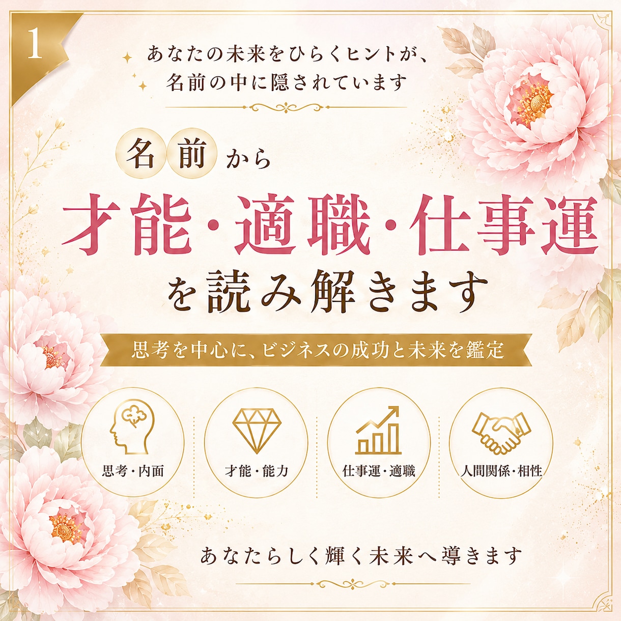 姓名判断であなたの才能・仕事運を鑑定します 「名前が教える、あなたの本当の才能とは」 イメージ2