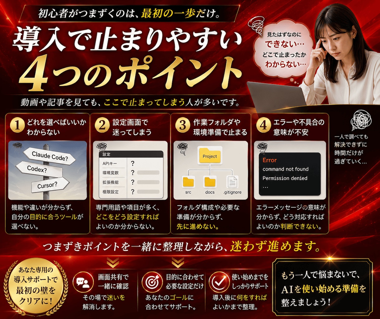 初心者OK！AIエージェント導入支援します Claude Claude、Codex、Cursor など イメージ4