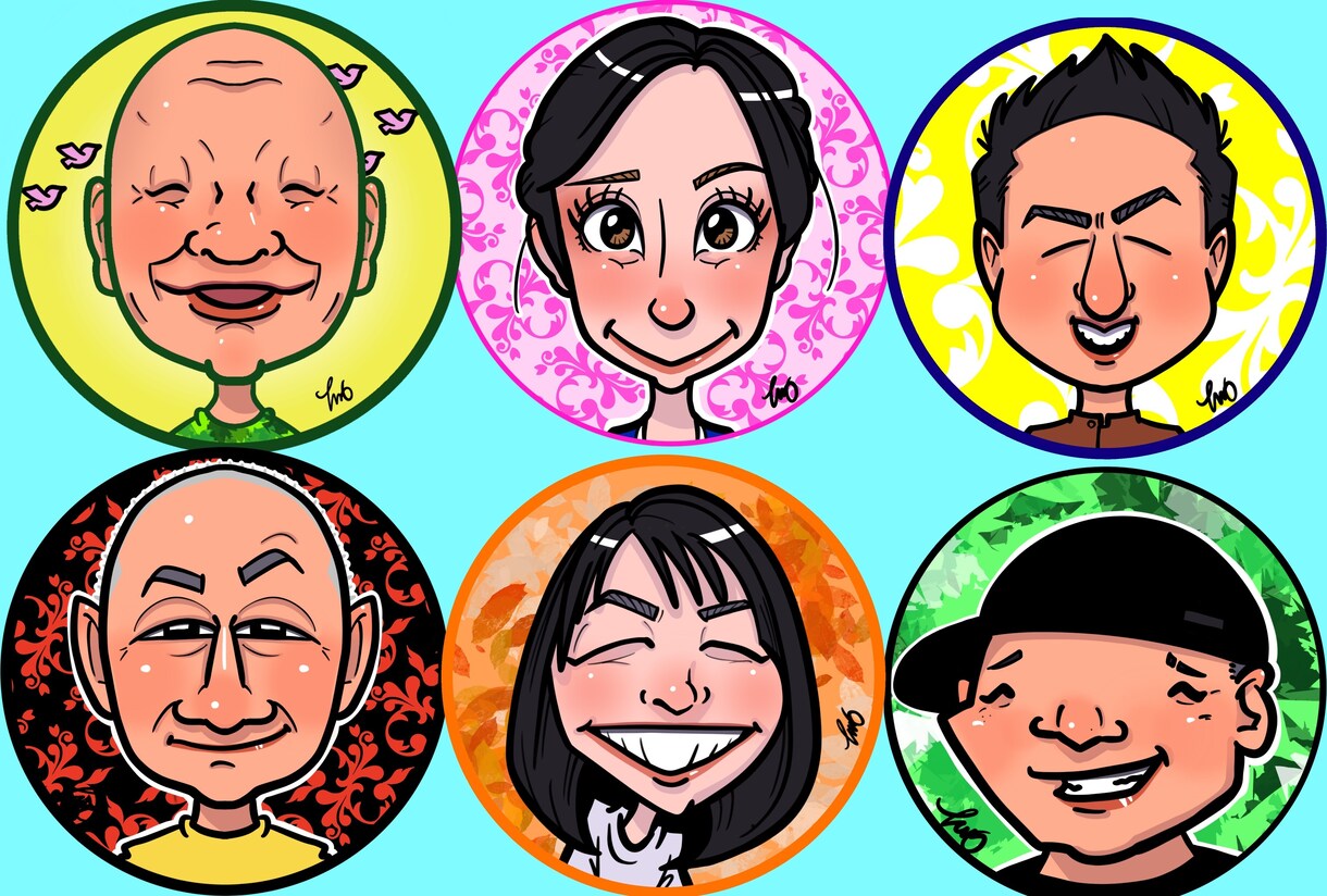 アイコン用プレゼント用など、デジタル似顔絵描きます 送った人、もらった人、描いた人も笑顔になる似顔絵「笑顔絵」 イメージ5