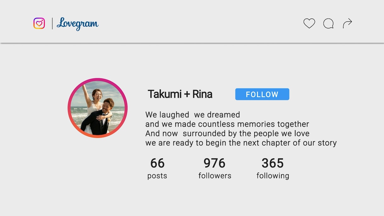 インスタ風デザインでプロフィールムービー作ります 修正回数無制限・好きな音楽・写真もたくさん使えます イメージ4