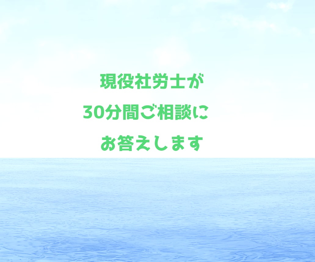 現役社労士が30分間ご相談にお答えします ピンポイントで疑問のある場合等に、サクッとお答えします！ イメージ1