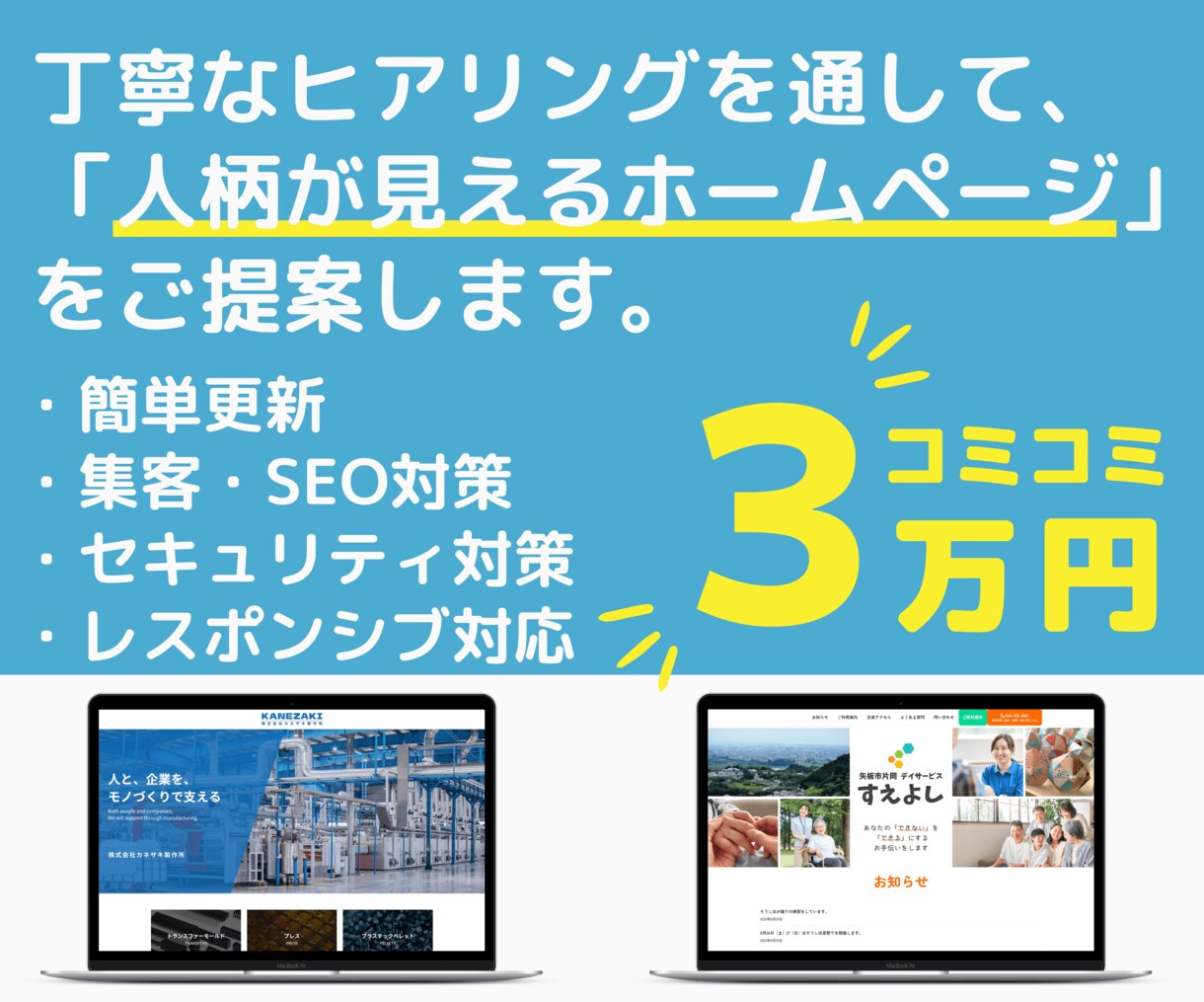 3名限定！初心者でも簡単更新！格安で制作します 【3名限定】Fuuchi Designの【④名刺プラン】 イメージ1