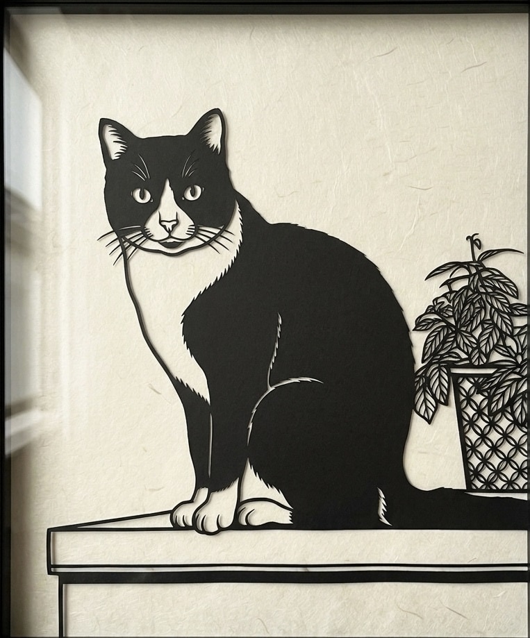 愛猫の魅力を切り取るオーダー切り絵作ります 大切な愛猫を世界に一つの切り絵作品へ イメージ1