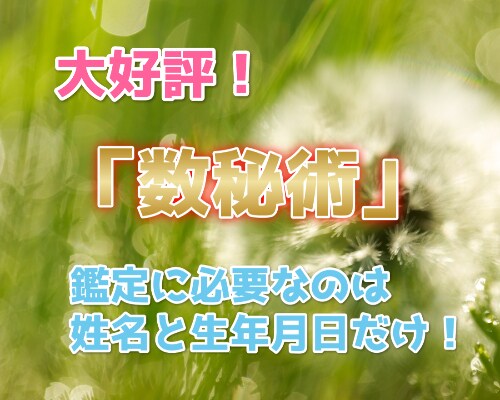 数秘術で気になるあの人との相性を鑑定します 悩めるあなたに！頭をかかえる前にまず鑑定！ イメージ1