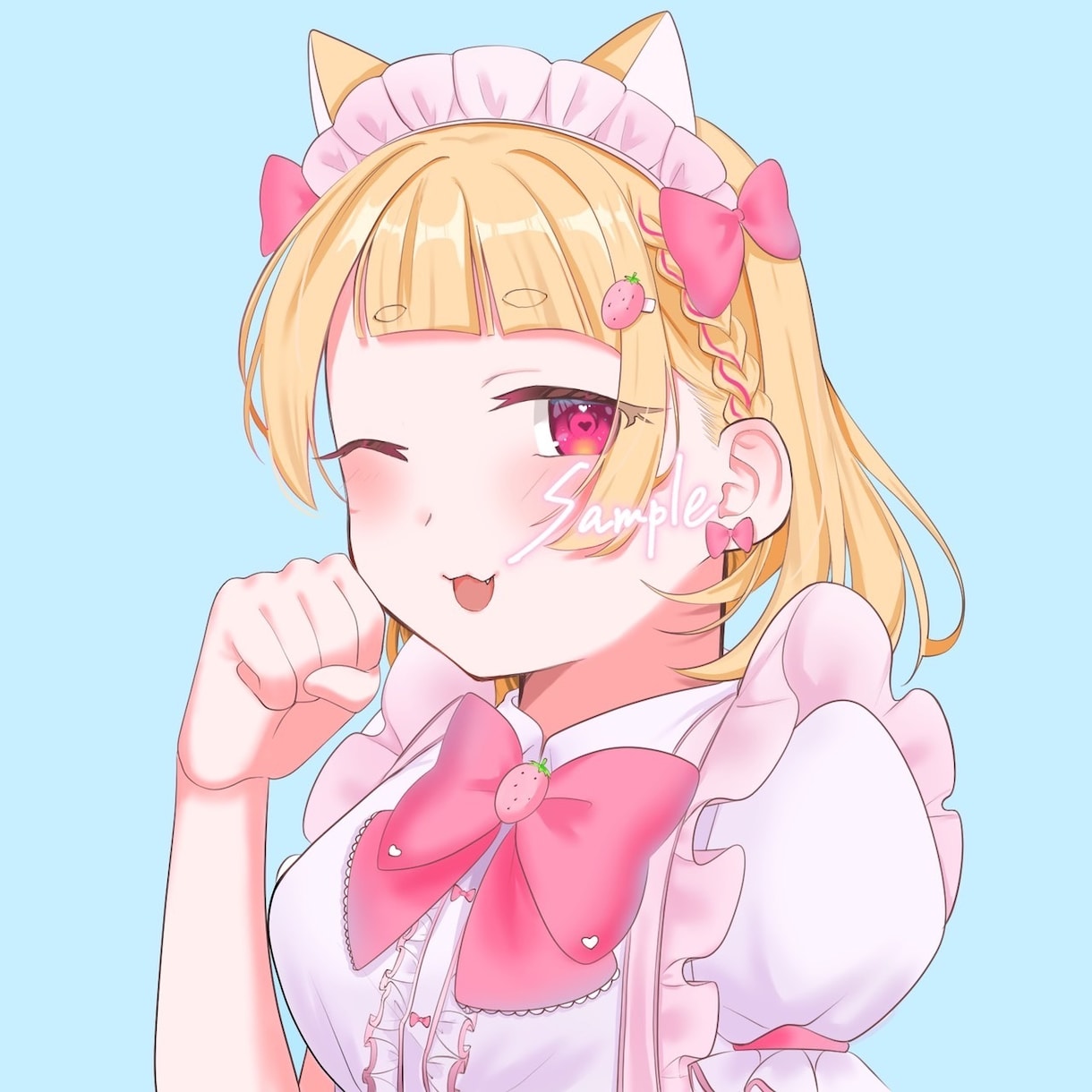 可愛い女の子のSNS用アイコンを描きます 〜あなたが満足していただけるように〜 イメージ1