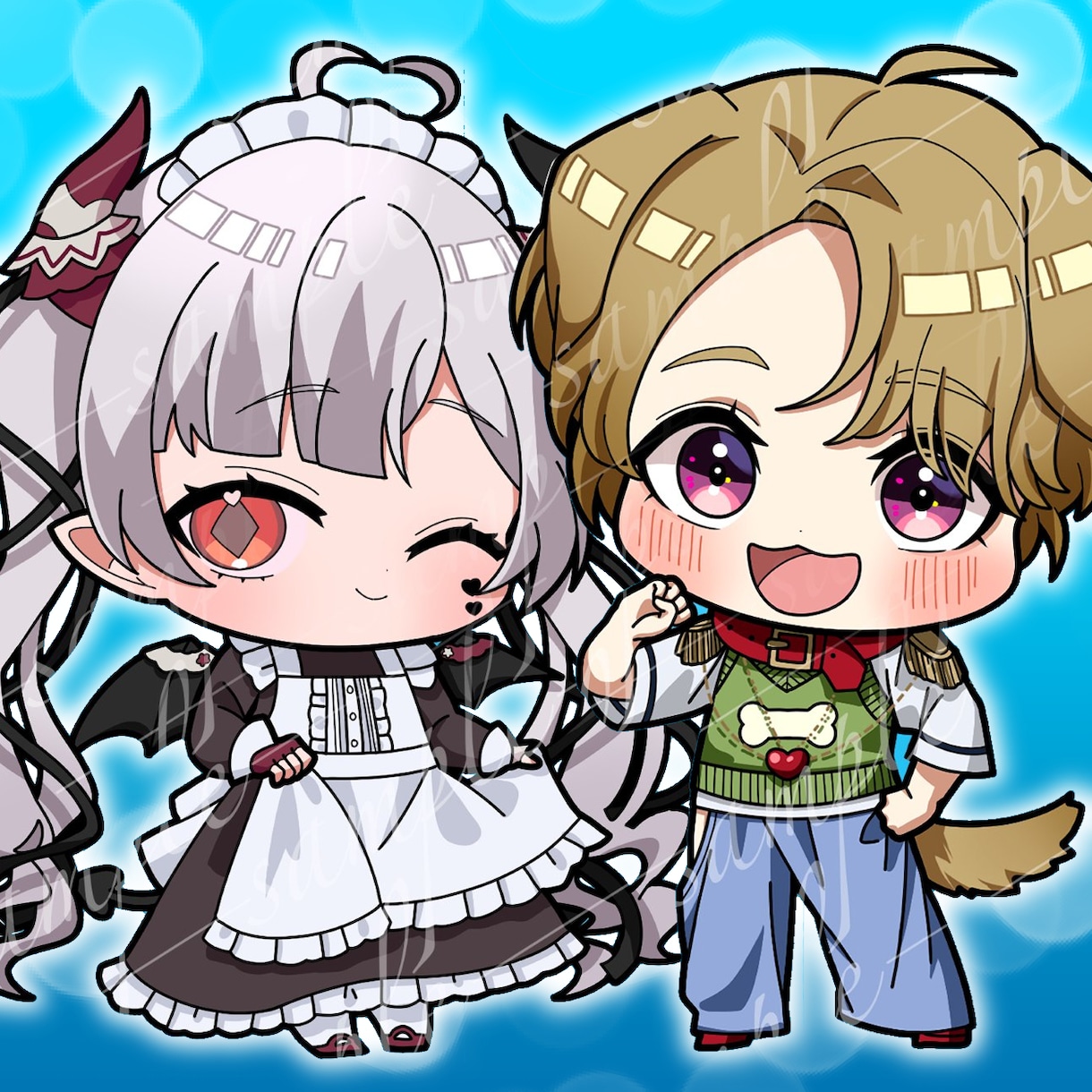 もちっとミニキャラかわいく描きます VTuber、サムネ、動画、グッズなど幅広くご利用可能！ イメージ1