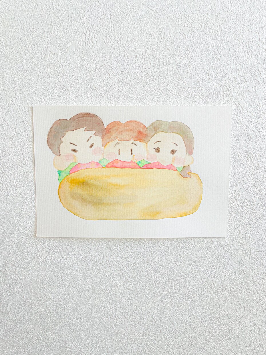 スイーツ似顔絵を作っています 家族でもりもりスイーツ！水彩の優しい色で甘く美味しくなぁれ イメージ6
