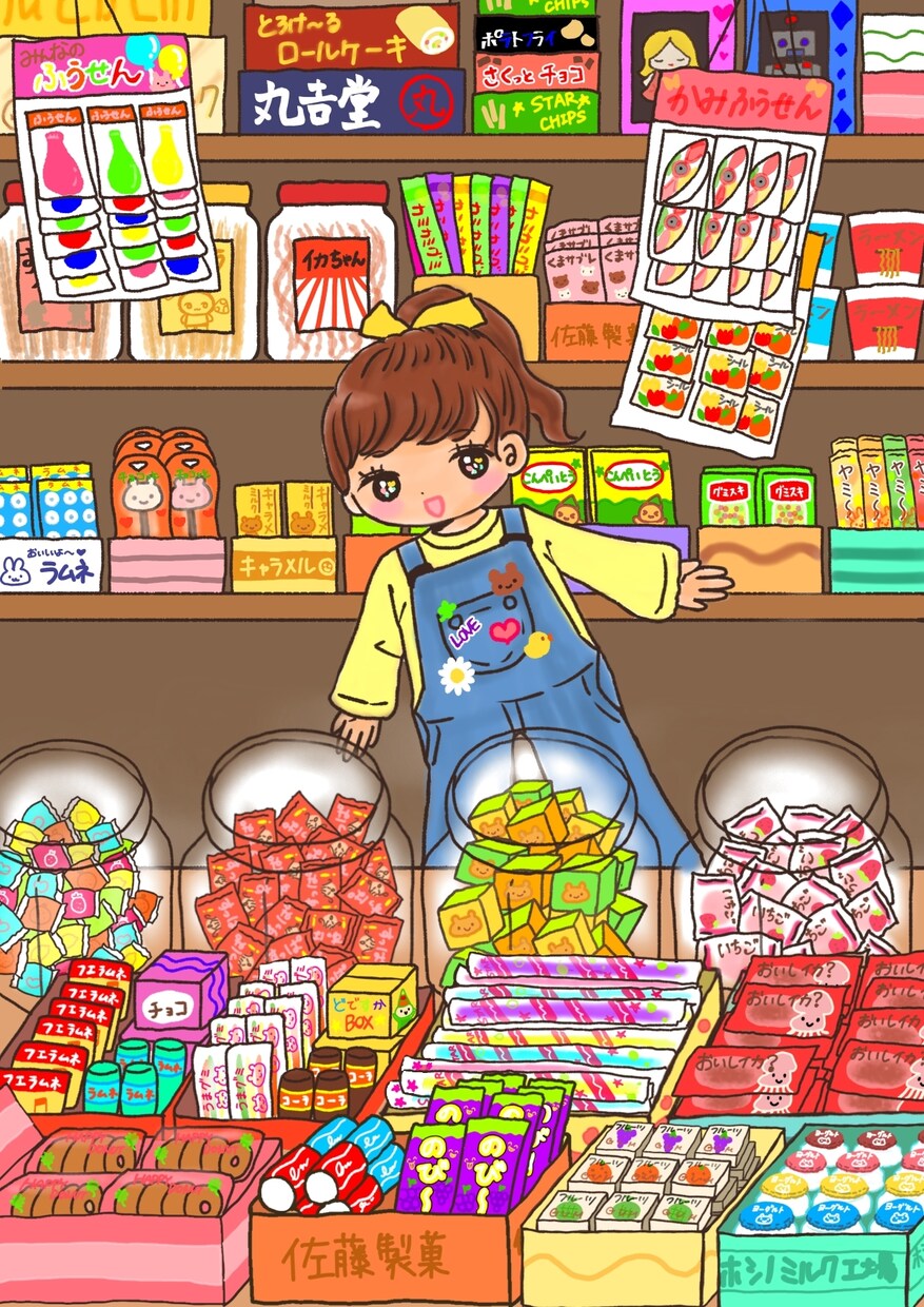 カラフルポップでかわいい女の子のイラストを描きます ポップキュートなスタイルの女の子のイラストが得意です！ イメージ3