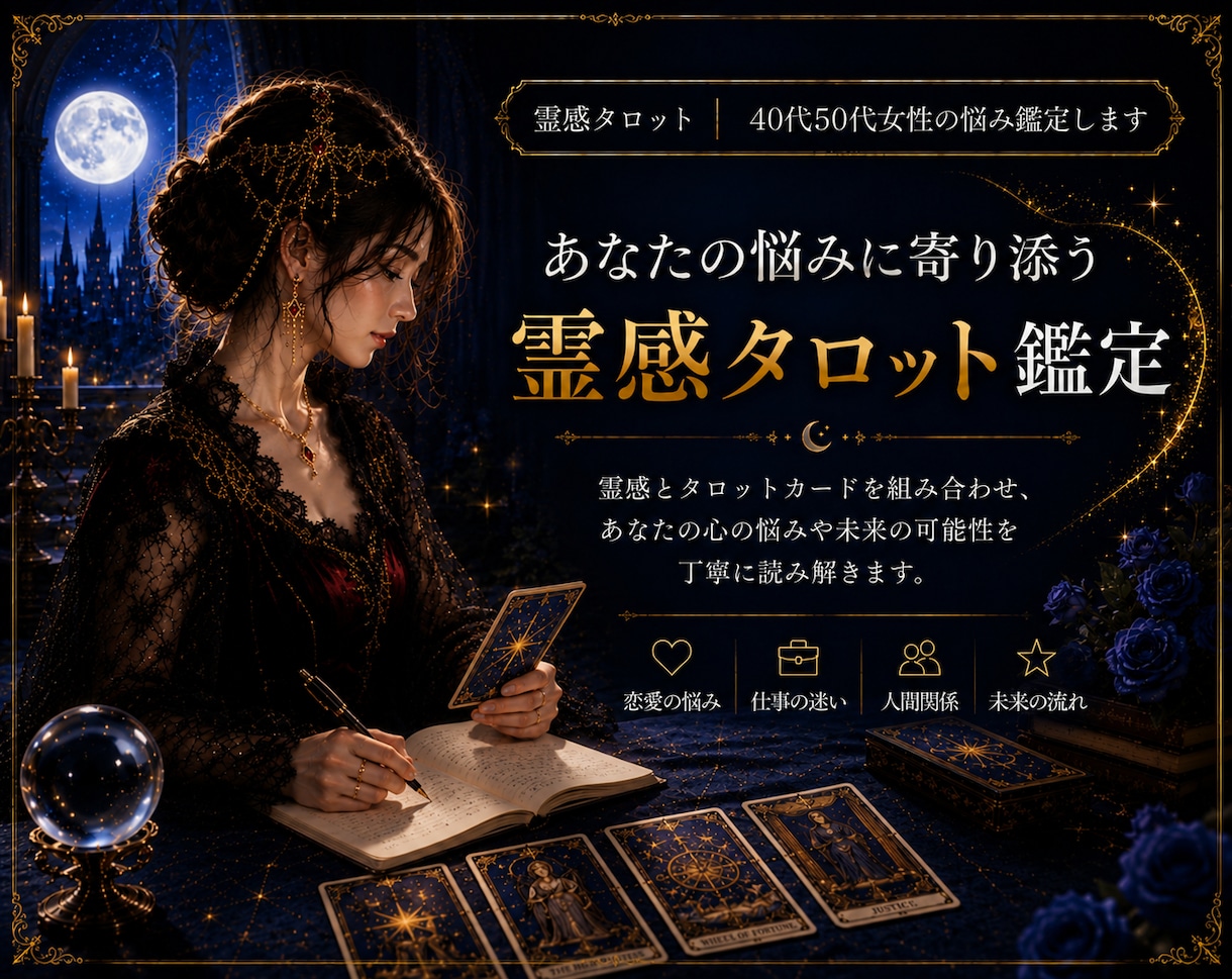 複数の悩みを整理しこれからの方向性を読み解きます ―仕事・恋愛・人間関係など、重なった悩みをまとめて深く鑑定― イメージ1