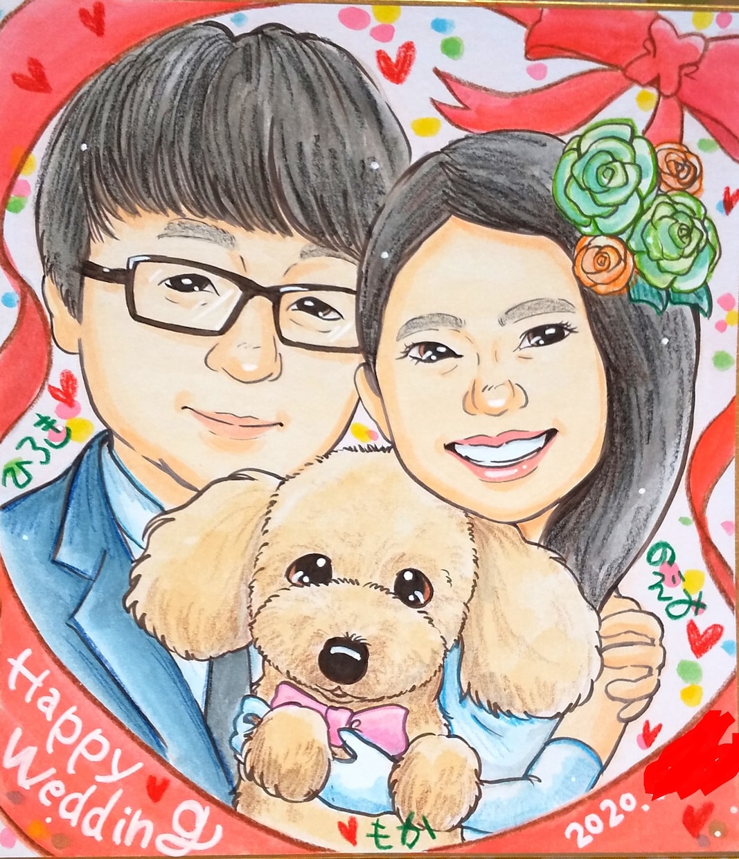 プロ似顔絵師が心温まる 手描き似顔絵を制作致します ☆大切な記念日、ご自宅用等にぜひ どうぞ！《送料込》 イメージ4