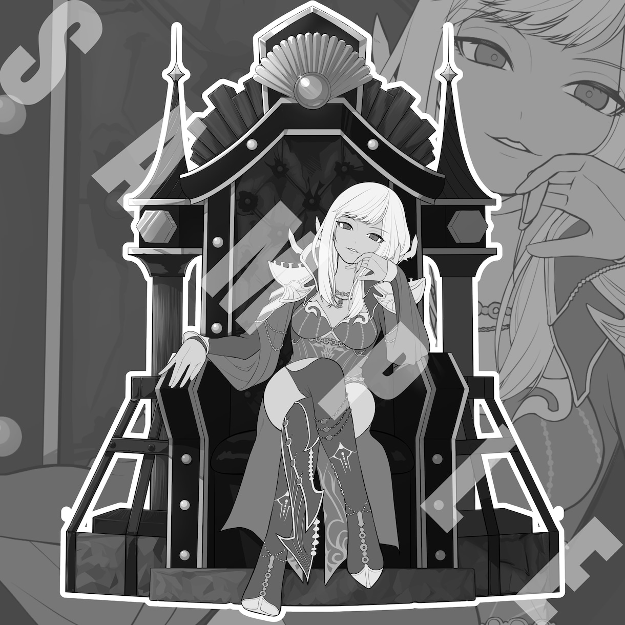 中性的な人物イラスト描きます SNSアイコン･TRPG用立ち絵・動画用イラストなど イメージ10