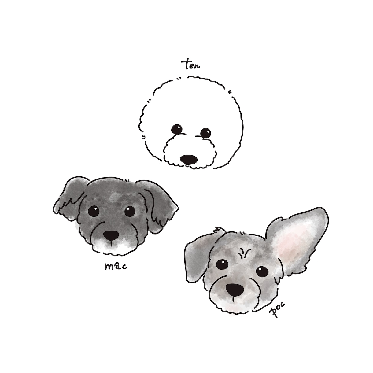 あなたのペットをシンプルイラストにします シンプルでアイコンにも使いやすいイラストをお届け！ イメージ5