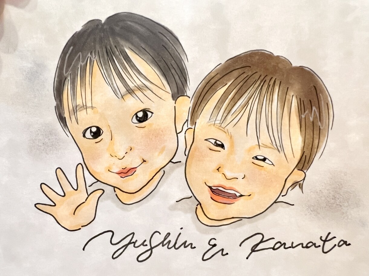 シンプルめの似顔絵描きます プレゼントやお祝いに似顔絵も添えてみませんか？ イメージ7