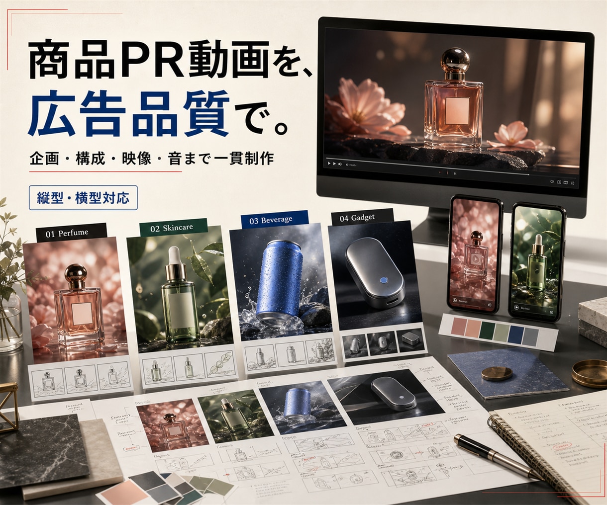 広告・SNS用の動画を高品質に制作します 商品PR・縦型ショート・AI映像対応 イメージ1