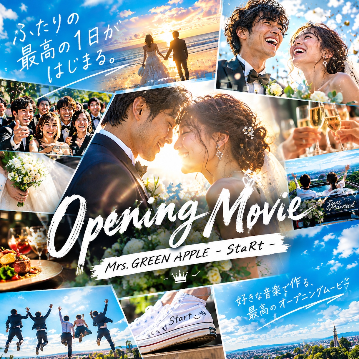 結婚式のStaRtを盛り上げるオープニング作ります 写真は丸投げOK！ ミセスグリーンアップル「StaRt」使用 イメージ1