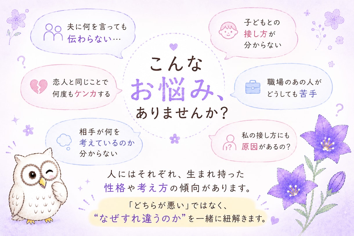 24時間以内に対人関係のアドバイスをします 約20年間の実績と生年月日から、すれ違いの理由を紐解きます イメージ2