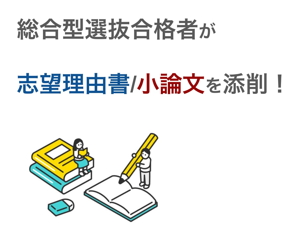 合格者が総合型選抜・推薦型入試対策を指導します 現役の関関同立合格者が総合型/推薦選抜の志望理由書を指導！ イメージ1