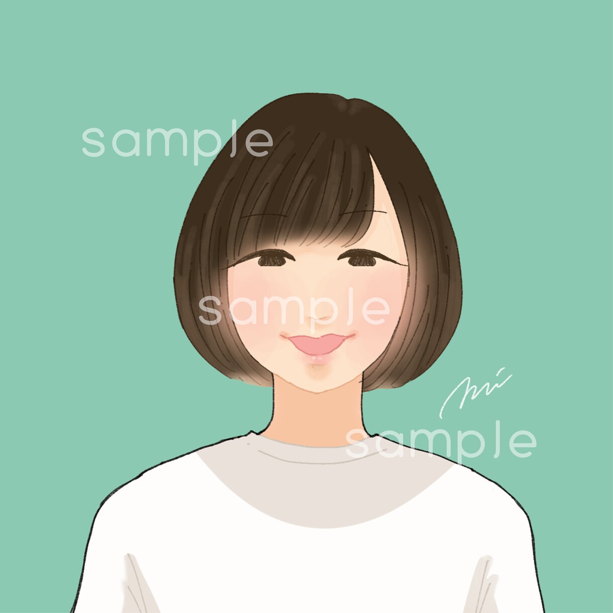 柔らかな印象の似顔絵、アイコンを描きます 柔らかだけど印象的なイラストです。 イメージ3