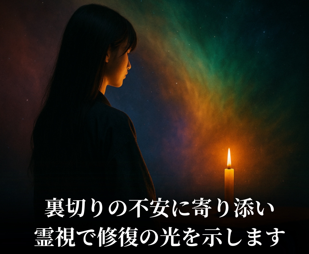 浮気・裏切りの真実を霊視し愛を修復へ導きます 裏切りの不安に寄り添い、霊視で修復の光を示します イメージ3