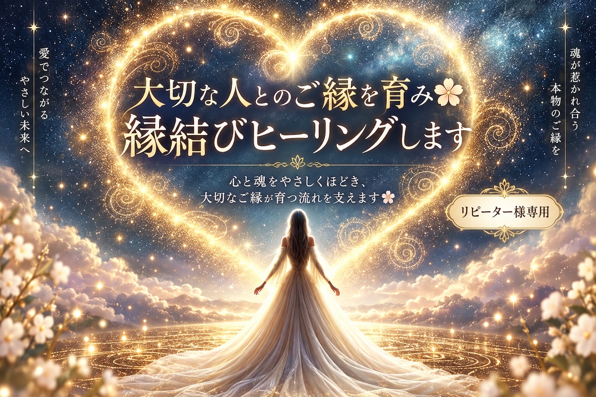 大切な人とのご縁を育み❀縁結びヒーリングします 心と魂をやさしくほどき、大切なご縁が育つ流れを支えます❀ イメージ1