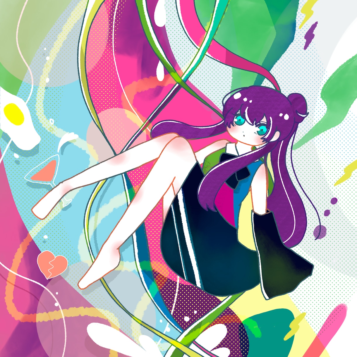歌ってみたイラスト描きます 最短即日！ポップな絵柄で目を惹く歌ってみたに！ イメージ4