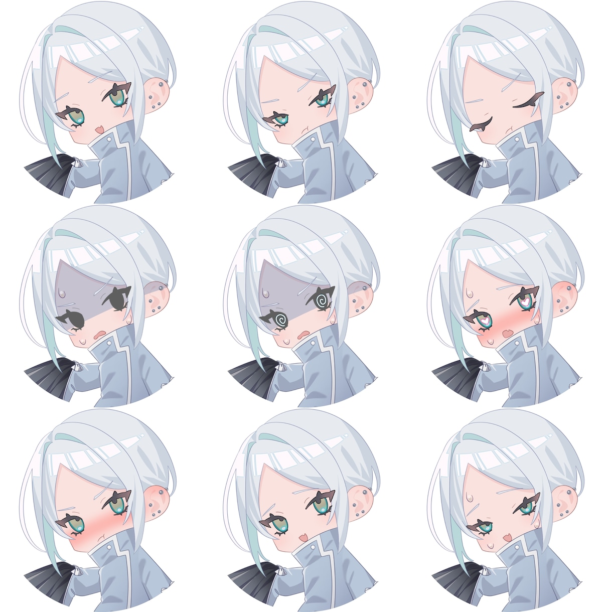 商用利用可！ミニキャライラストを制作いたします 表情・ポーズ差分も対応のミニキャライラスト制作 イメージ3
