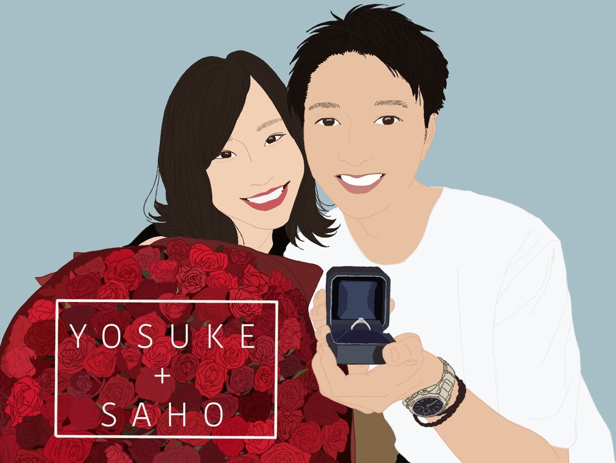 写真とイラストの中間のような似顔絵を描きます 「ちょうどいい似顔絵」をお探しの方へ。 イメージ1