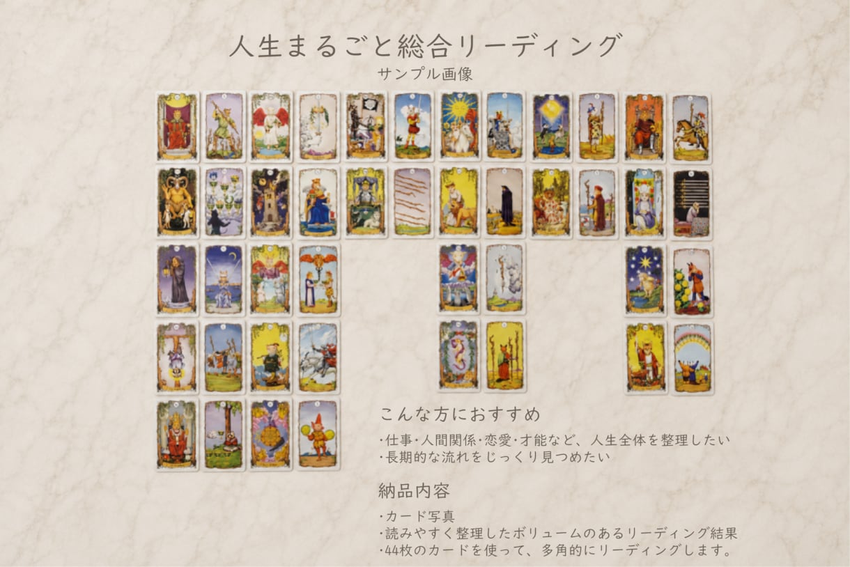 人生まるごと総合リーディングします 今のあなたを多角的に見つめ、これからの人生を一緒に整理します イメージ3