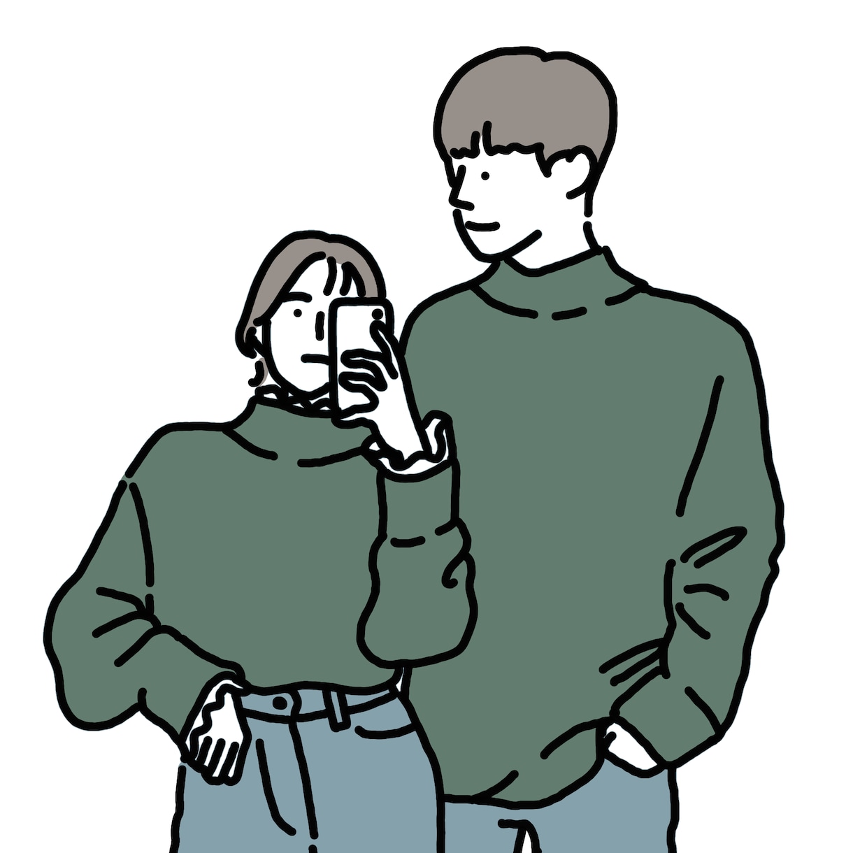 写真をもとにカップルやご友人とのイラスト描きます 結婚式のペーパーアイテム、プレゼントや、インテリアにも！ イメージ2
