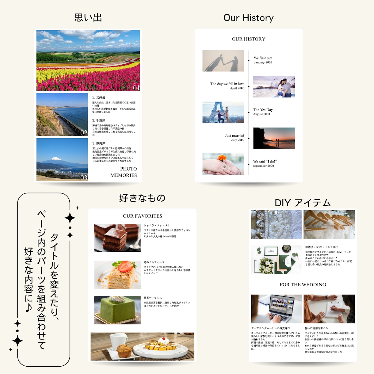 まるで雑誌。特別なプロフィールブックがつくれます 【Canva対応】理想のプロフィールブックを作るテンプレート イメージ6