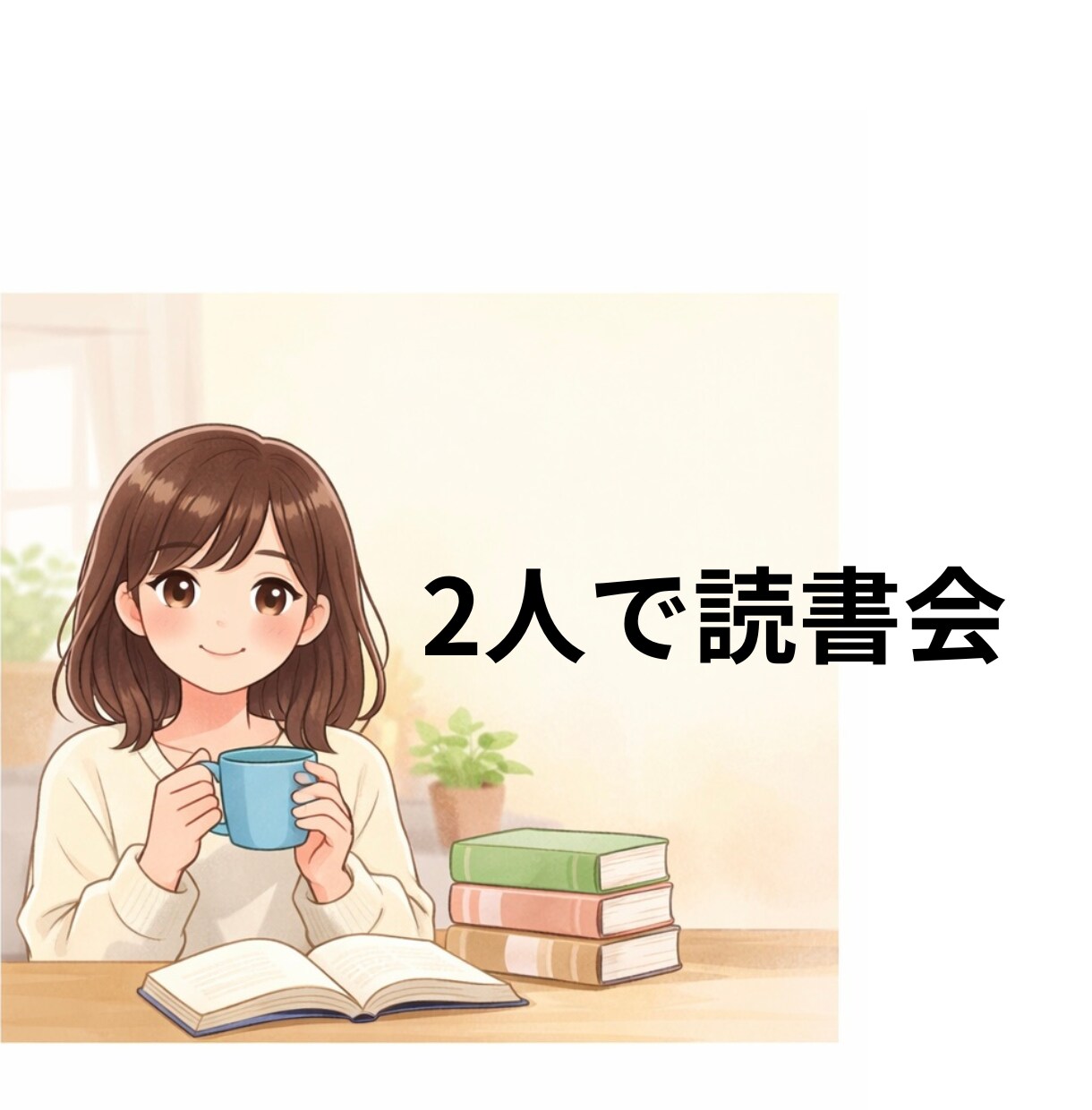 通常価格、2人で読書会します 初回限定価格で、読書会をした方。2回目〜 イメージ1