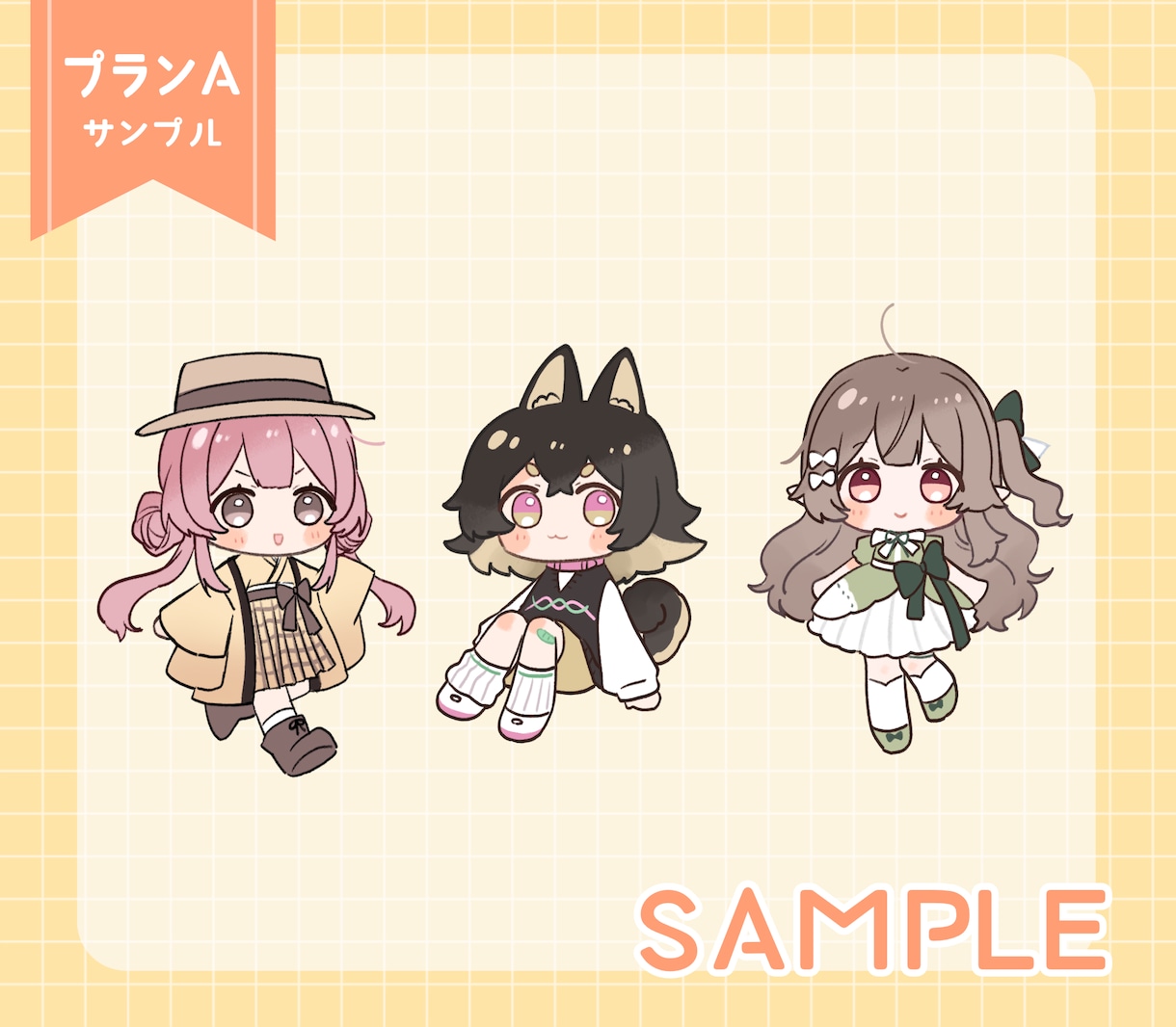 もちもち可愛いミニキャライラスト制作します グッズや配信活動におすすめです♪商用利用OK イメージ4