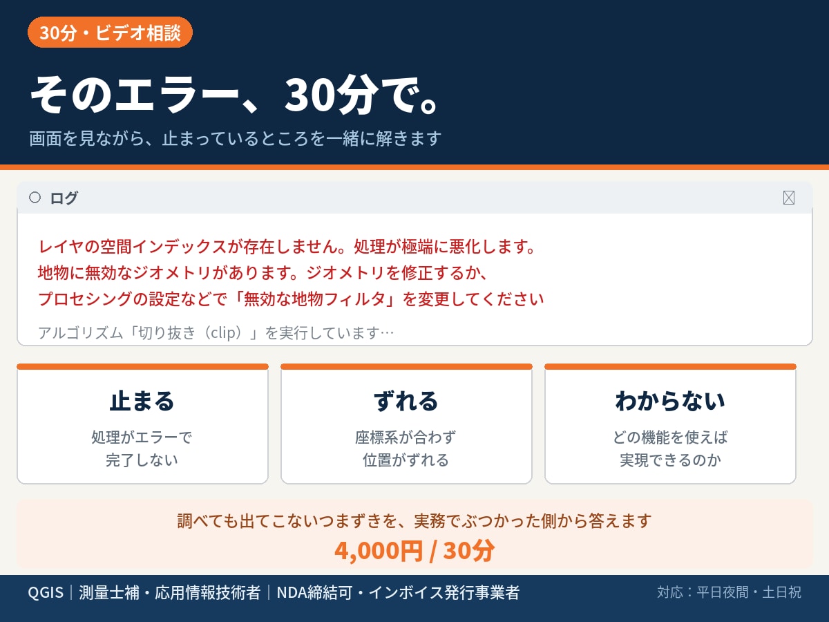 GISソフトの困りごとを30分で解決します エラーで進まない・データが開けないを画面共有で解決！ イメージ1