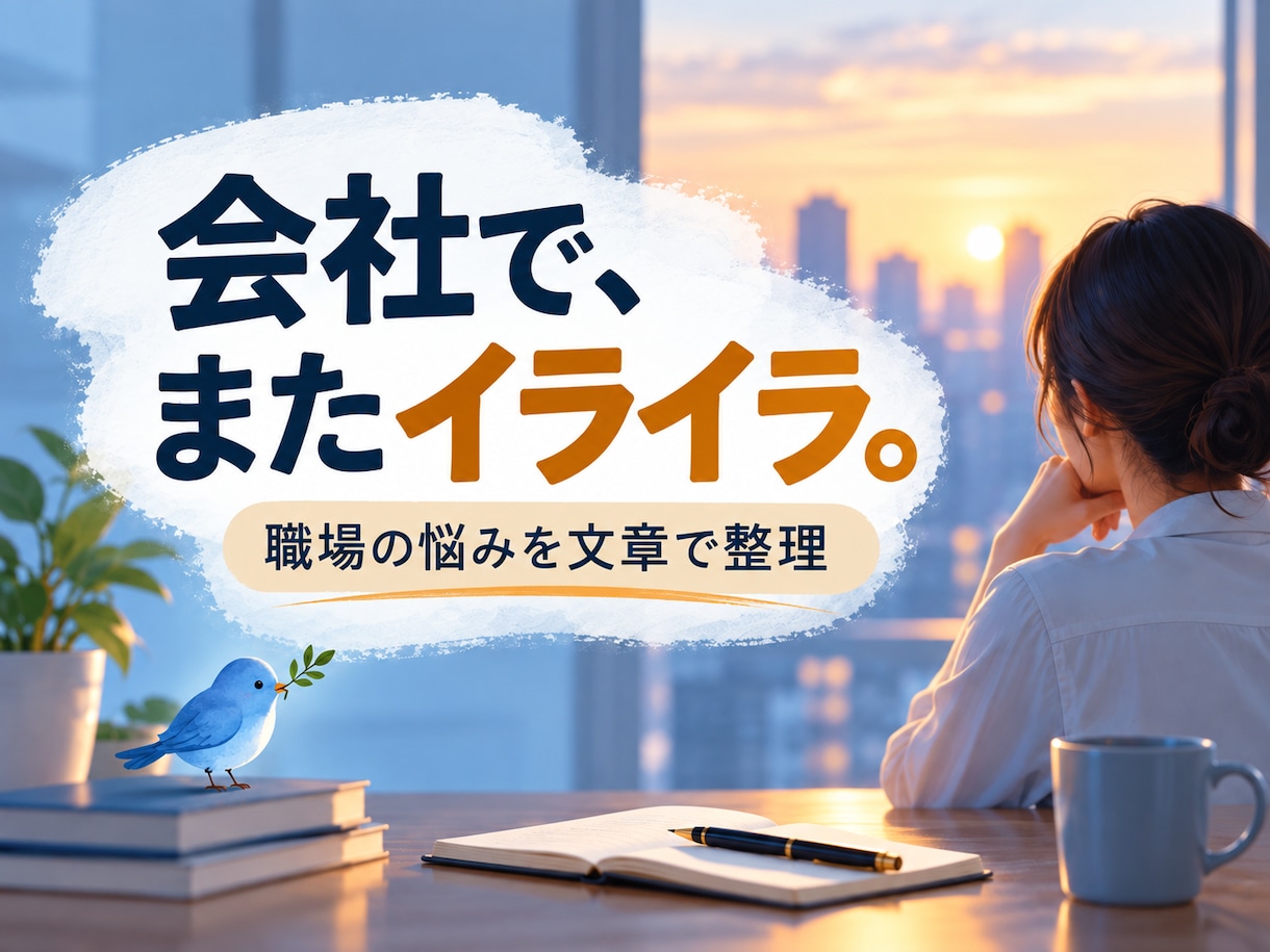文章で相談｜職場の悩みを整理します 会社の怒りや人間関係を文章で整理します イメージ1