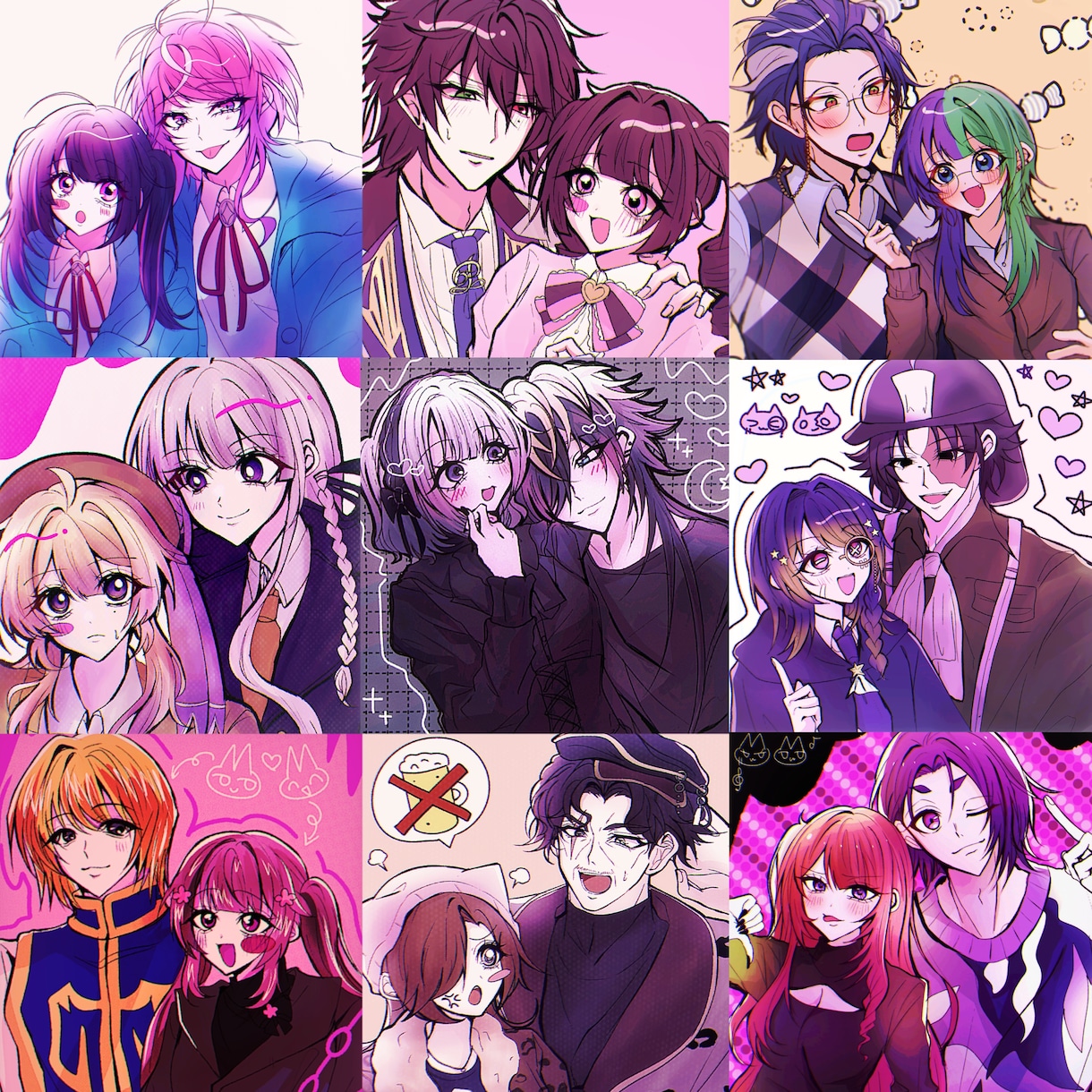 夢絵、コテ同、創作カプ描きます ポップで可愛い絵を描くのが得意です♡ イメージ4