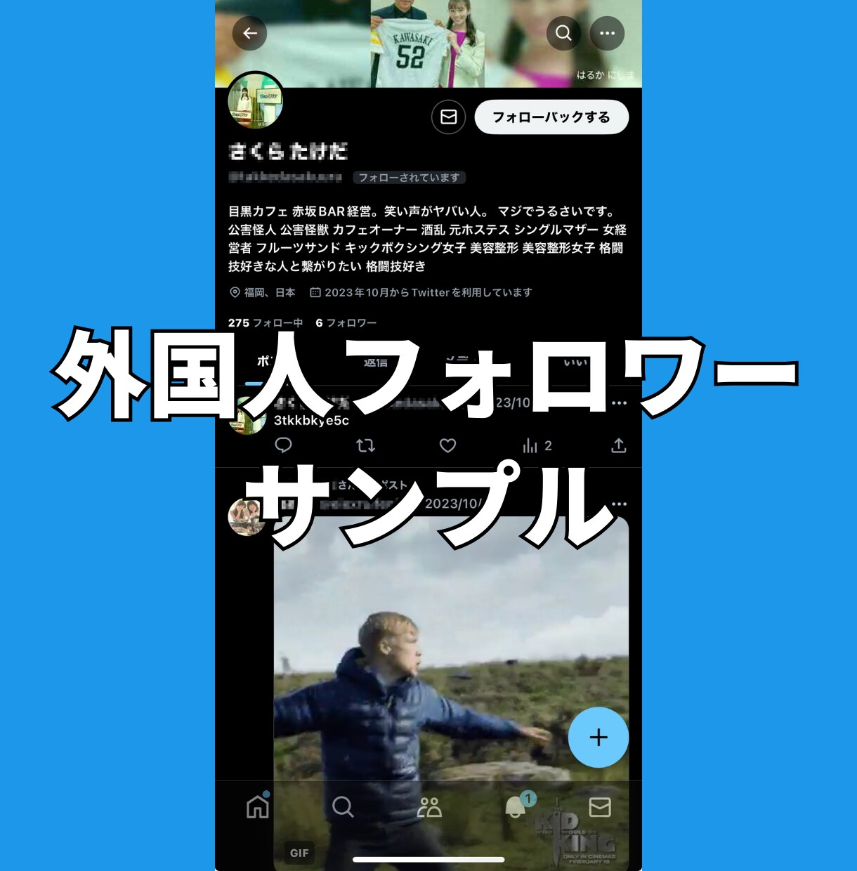 Xツイッター外国人フォロワーを1000人増やします 【最安】X(旧ツイッター)の外国人1000人増加ほぼ減少なし イメージ7