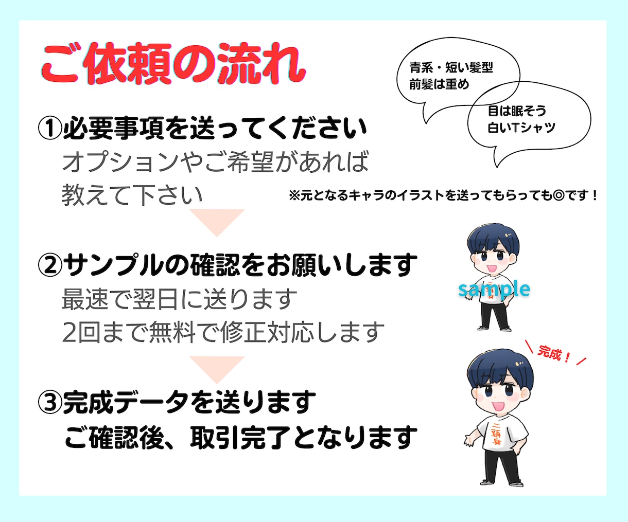 急ぎ対応◎ちまっとかわいいデフォルメキャラ描きます VTuber配信のサムネ、SNSのアイコンに、著作権譲渡OK イメージ6