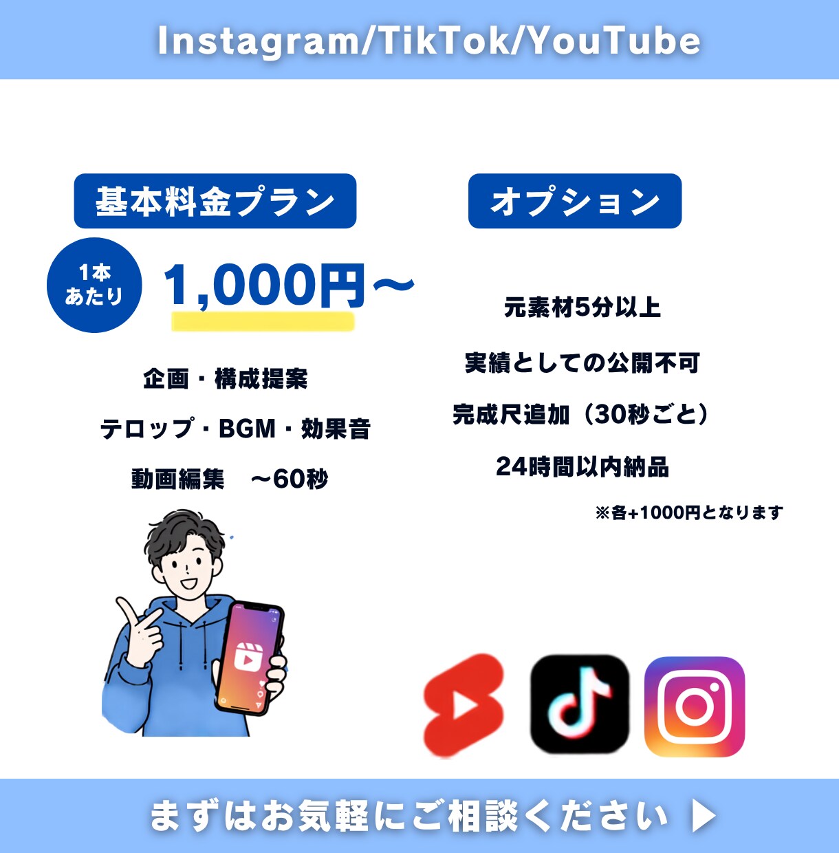 リール・ショート動画編集します SNS向けショート動画を見やすく編集します！ イメージ3