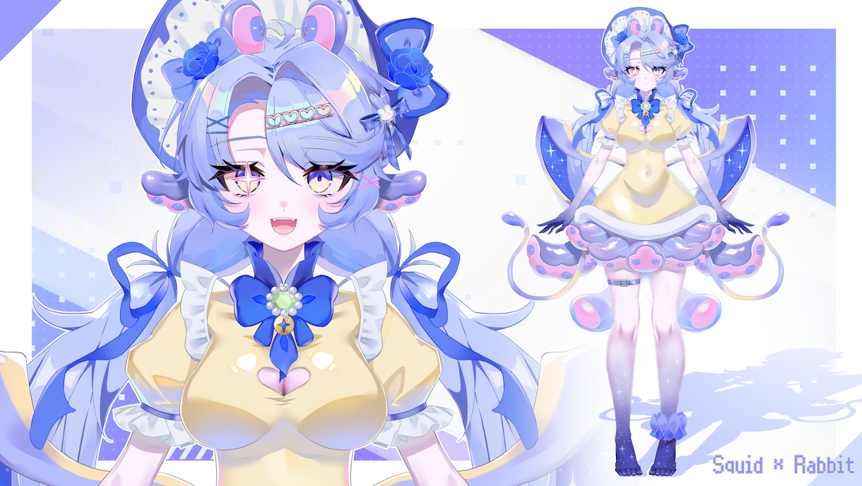 Vtuber立ち絵パーツ分けイラストを作成します デザインからパーツ分けまで行います！ イメージ1