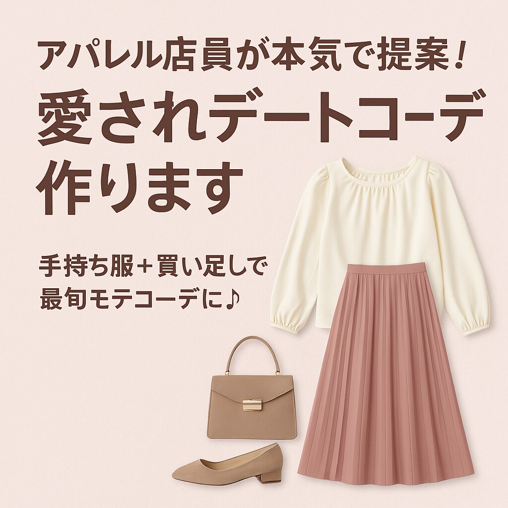 アパレル店員が本気で提案愛されデートコーデ作ります 手持ち服が一瞬で垢抜け！愛されコーデで最高のデートを♡ イメージ1