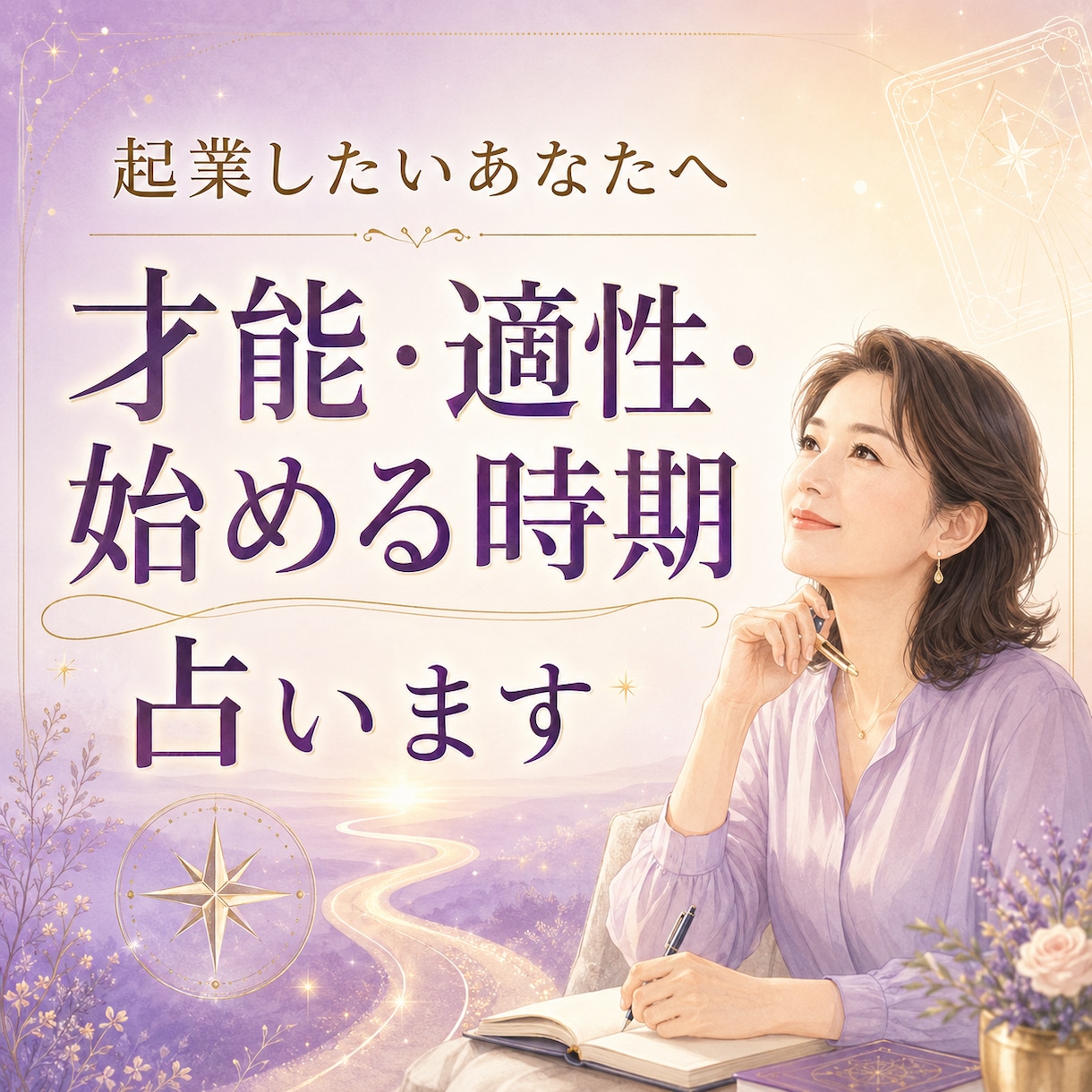 起業したいあなたの才能・適性・始める時期を占います 生まれ持った強みと、力を発揮できる働き方をお伝えします イメージ1