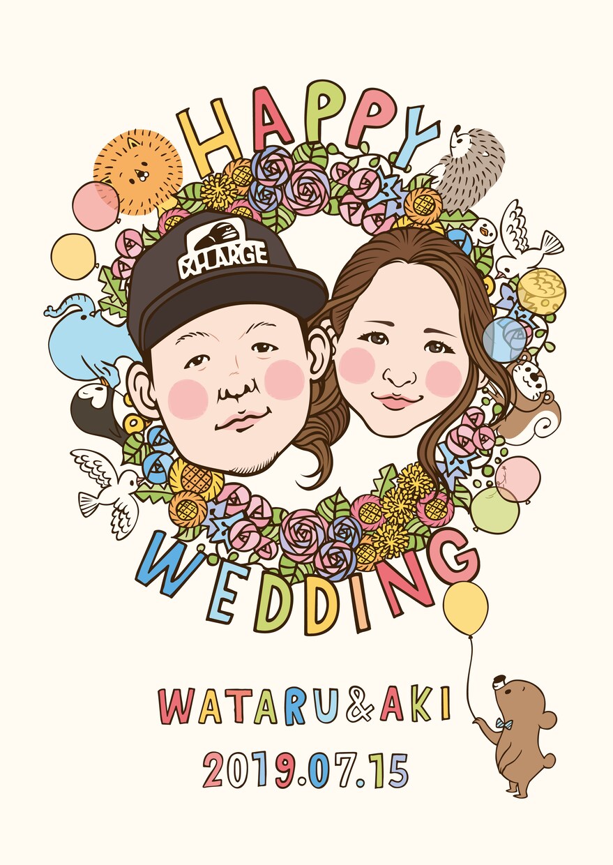 ご家族や恋人、友人の記念日の似顔絵描きます 大切な家族や友人、恋人の記念日に世界にひとつだけの似顔絵です イメージ2