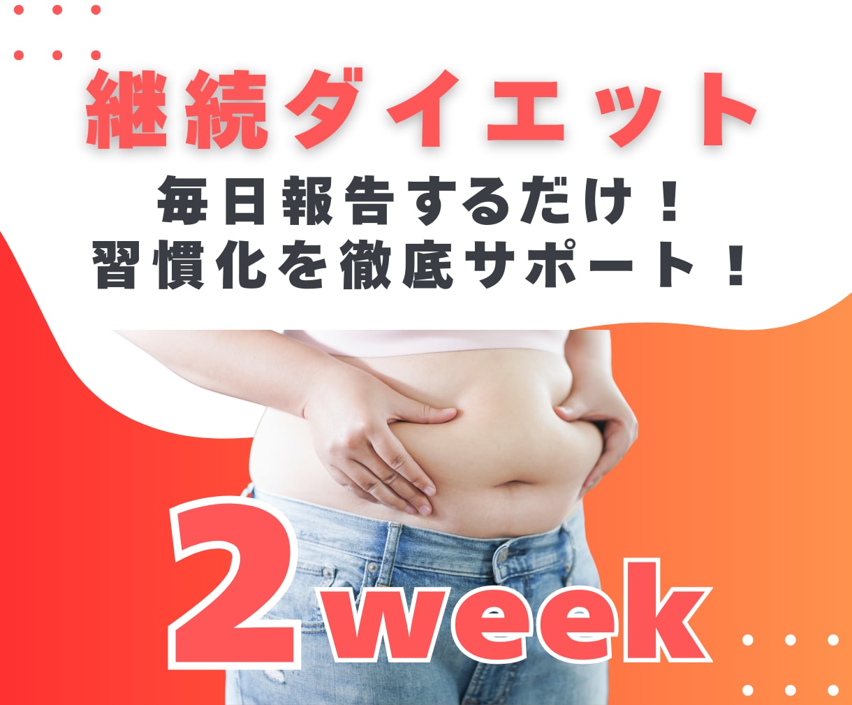 報告だけ！ダイエット習慣を2週間サポートします 自信のある自分に！理学療法士があなたの頑張り応援します！ イメージ1