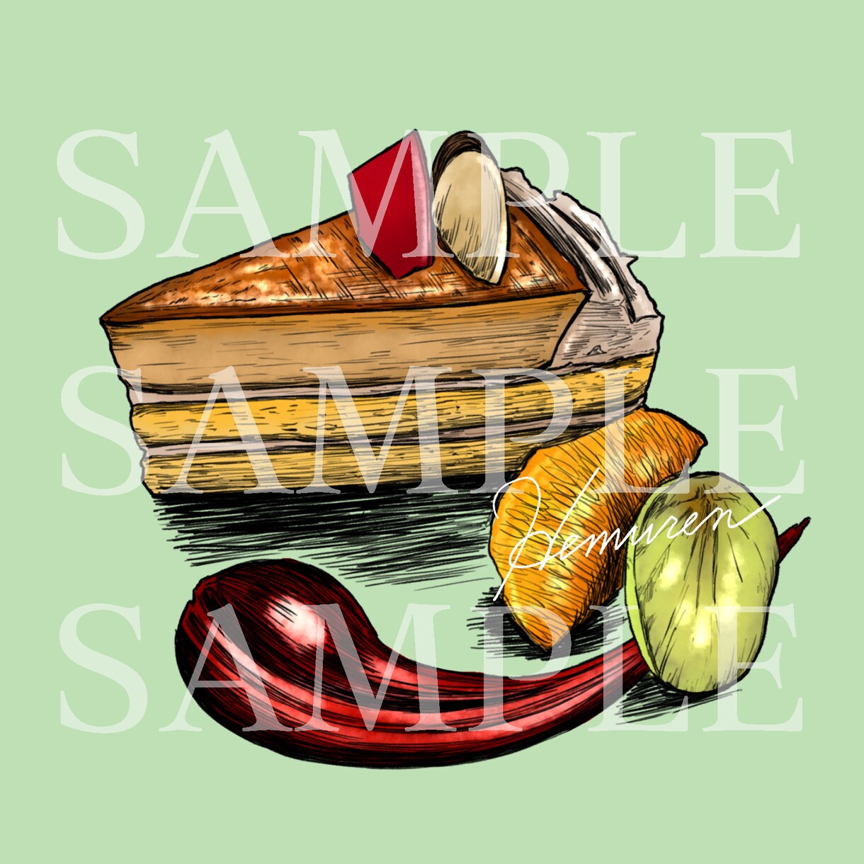 食べ物イラストお描きします 落ち着いた雰囲気の食べ物描きます。 イメージ8