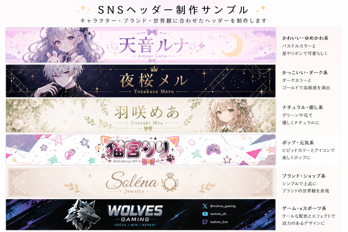 SNS用アイコン・ロゴかわいく制作します 配信者・Vtuber・個人利用におすすめ イメージ2