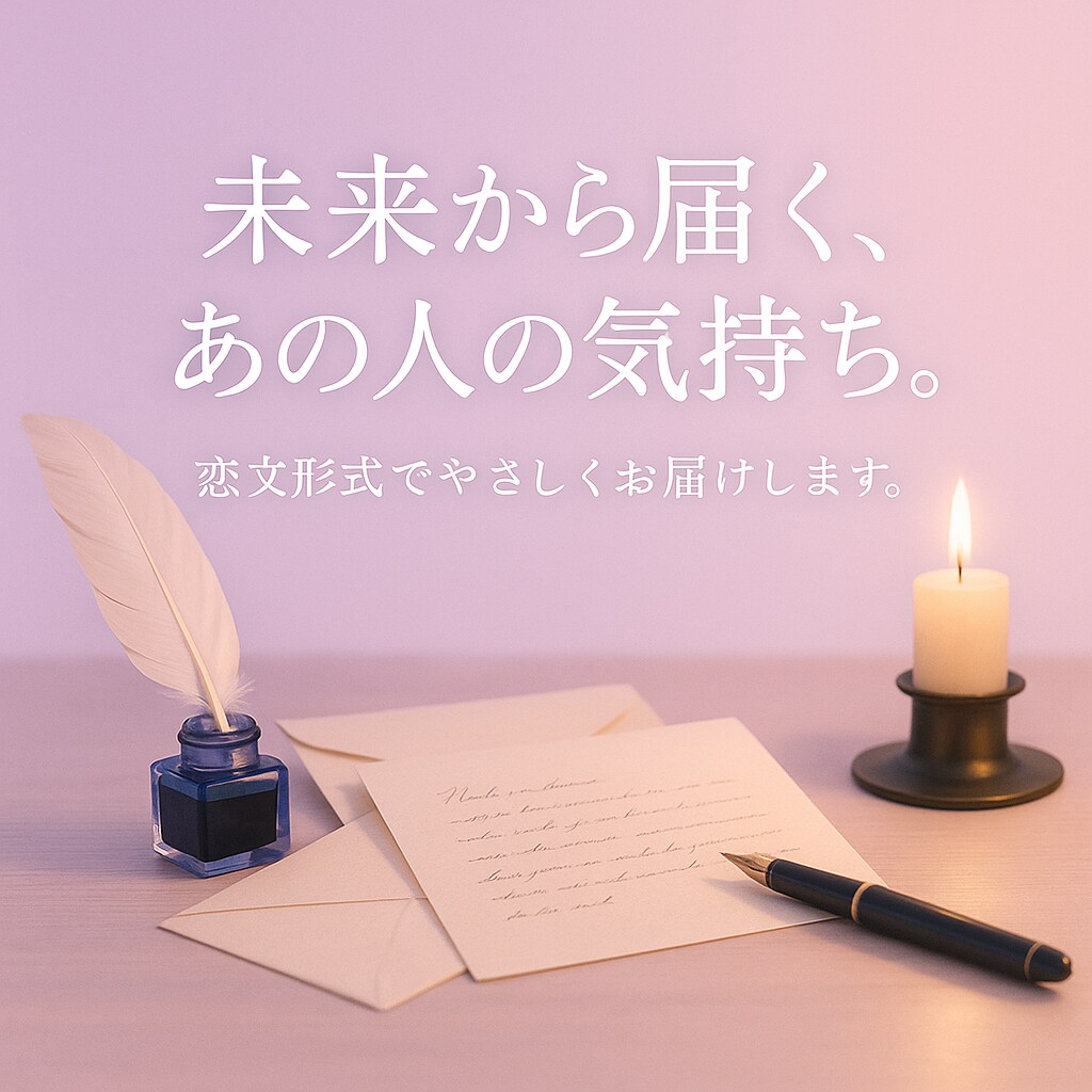 1日1名限定　恋文で読む、彼の気持ちと未来占います あの人の心が、やさしく届く手紙。 イメージ1